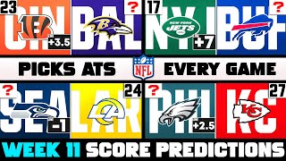 NFL Week 11 Score Predictions 2023 NFL WEEK 11 PICKS AGAINST THE SPREAD 2023 [upl. by Latini]