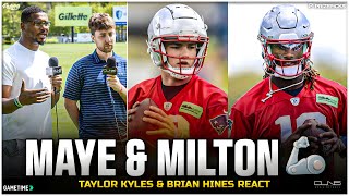 Drake Maye and Joe Milton Show Off BIG ARMS at Patriots OTAs [upl. by Modesty]