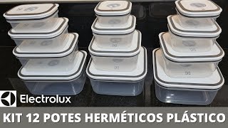 12 POTES HERMÉTICOS DE PLÁSTICO ELECTROLUX [upl. by Rot]