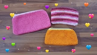 Pochette con cerniera 🧶🩷🧶 [upl. by Nelag876]