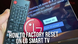 LG SMART TV How to Factory Reset  How To reset LG TV to Factory Settings  LG Factory reset [upl. by Elinad]