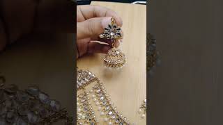 New arrival New design Kundan 3 line set with Tika and Kundan Jhumki Rate 2980Limited stock viral [upl. by Adnaw]