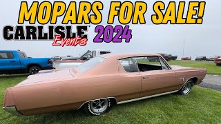 Classic Mopar Cars for Sale at the 2024 Spring Carlisle  Classic Car Prices at Carlisle Fairgrounds [upl. by Sura]