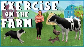 Farm Animal Exercise  Indoor Workout for Children  No Equipment Needed PE Lesson for Kids [upl. by Shelba869]