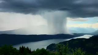 Jaw dropping timelapse of a cloud burst over quotLake MILLSTATT in CARINTHIA AUSTRIAquot [upl. by Ablasor]