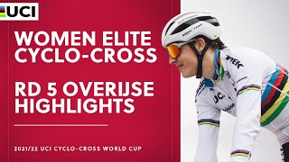 Round 5  Women Elite Highlights  202122 UCI CX World Cup  Overijse [upl. by Inoj]