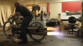 First pulse jet engine bike test [upl. by Hsirahc362]