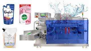 Automatic Detergent Liquid Soap Premade Pouch Packing Machine Horizontal Form Fill Seal Machine [upl. by Ojiram]