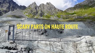 Scary parts on Walkers Haute Route [upl. by Adiraf789]