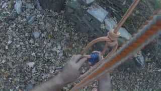 Rope ascending with the blakes hitch and foot loop aid part 1 [upl. by Fretwell808]