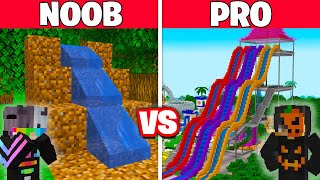 NOOB vs PRO DEVASA SU PARKI YAPI KAPIŞMASI  Minecraft [upl. by Oiril]