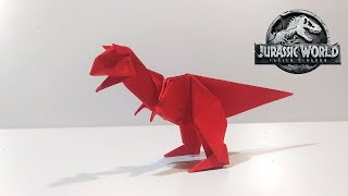 Origami Carnotaurus  Como hacer origami carnotaurus TUTORIAL [upl. by Anwahsak]