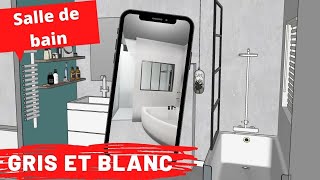 Deux idées salle de bain blanc et gris Quelle est votre préférée [upl. by Siulegroj]