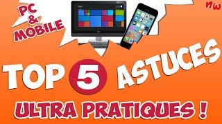 PC amp Mobile TOP 5 ASTUCES Ultra PRATIQUES à découvrir [upl. by Tteve786]