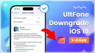 How to Use UltFone iOS System Repair  Downgrade iOS 18 with 1 Click [upl. by Yrahca]