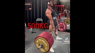 500KG1102lbs Jamal Browner DEADLIFT [upl. by Jake840]