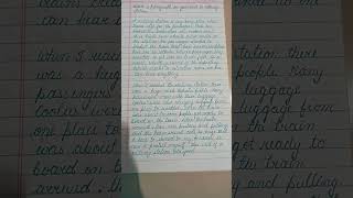 Your Visit to Railway station  Paragraph writing essay writing ❤️viral youtubeshorts [upl. by Rosaleen725]