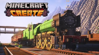 FLYING SCOTSMAN in Minecraft with Create Mod 💚  Build Tutorial [upl. by Luemas]