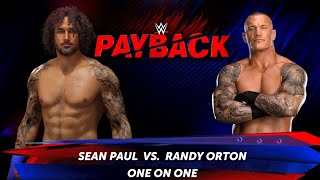 WWE 2K24  SEAN PAUL VS RANDY ORTON  WWE PAYBACK WWEGames [upl. by Ainit]