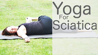 15 Minute Yoga For Sciatica and Back Pain Tight Hamstrings Class  Fightmaster Yoga Videos [upl. by Lightfoot871]