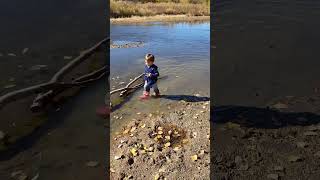 Great grandsons having a blast on little blue river at princeview [upl. by Lewie]