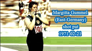 Margitta Gummel EastGermany shot put 19710221 [upl. by Poul]