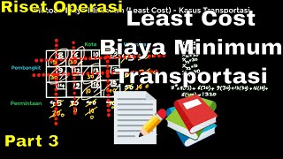 Part 3 Least Cost Metode Transportasi  Riset Operasi [upl. by Reemas832]