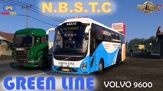 🆕 Green Line NBSTC Volvo 9600 Bus Mod ✅🎮 Indian Bus Game  Ets2  Euro Truck Simulator 2 [upl. by Hailahk191]