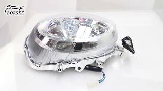 BSKM0903 Borske 2024 New Product Motorcycle Headlamp for Honda Scoopy [upl. by Ayerhs]