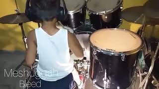 MeshuggahBLEED drums only 7 years old [upl. by Ennayd]