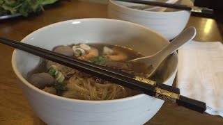 Holiday Food Traditions Laotian eggrolls and pho [upl. by Magdaia492]