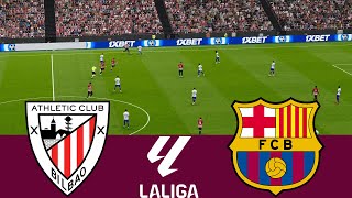 Athletic Bilbao vs Barcelona La Liga 2324 Partido Completo  Simulación de Videojuegos PES 2021 [upl. by Ariad]