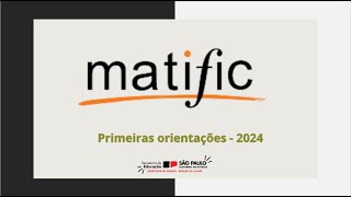 TUTORIAL MATIFIC 2024 [upl. by Afatsom]