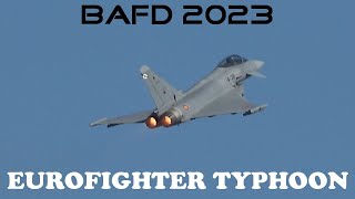 Spanish Airforce EUROFIGHTER TYPHOON BAFD 2023 Display [upl. by Epstein469]