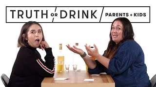 Parents amp Kids Play Truth or Drink  Truth or Drink  Cut [upl. by Anaili955]