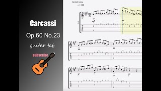 Carcassi Op60 No23 classical guitar tutorial tabs [upl. by Messing542]