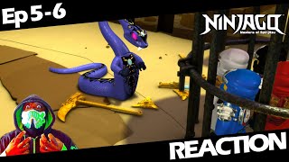 Snakes Den  Ninjago Masters of Spinjitzu  Episode 5  6 quotCan of WormsThe Snake Kingquot REACTION [upl. by Egduj]