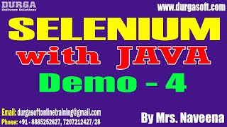 SELENIUM with JAVA tutorials  Demo  4  by Mrs Naveena On 28102024 9PM IST [upl. by Veljkov]