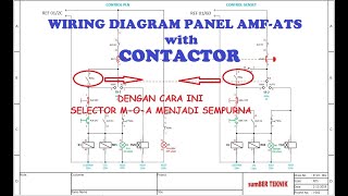 WIRING DIAGRAM PANEL AMFATS WITH CONTACTOR [upl. by Otilesoj]