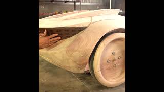 Builds Audi Skysphere woodcar wood woodcarving 48 [upl. by Blithe]