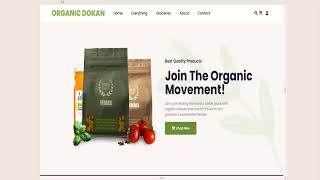 Organic Dokan Responsive Website  Web development Video  Responsive website [upl. by Spalding]