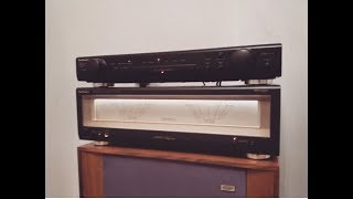 Technics SUC800U pre amp with SEA900S Reference power amplifier Scored Vintage Audio hi fi Kef [upl. by Lleruj212]