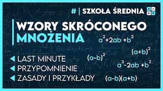 WZORY SKRÓCONEGO MNOŻENIA ✅️  Matematyka  Szkoła Średnia [upl. by Newell723]