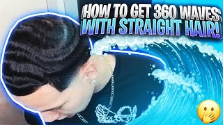 HOW TO GET 360 WAVES FOR STRAIGHT HAIR WAVERS [upl. by Konikow924]