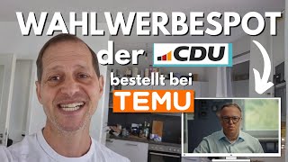 Wahlwerbespot der CDU bestellt bei TEMU [upl. by Baudin895]