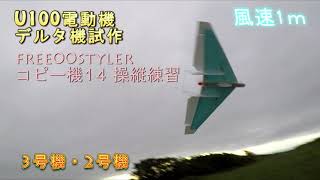 U100 ラジコン飛行機試作 free00stylerデルタ機コピー14 15ｍ 240805 [upl. by Akehsyt305]