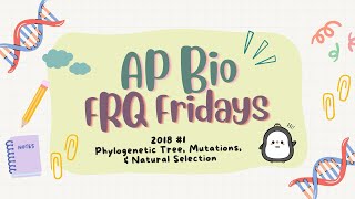 ✨AP Bio FRQ Friday 22 2018 1✨ Phylogenetic Tree Mutations and Natural Selection [upl. by Baumbaugh]