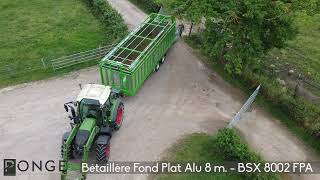 Ponge  reportage bétaillère fond plat aluminium 8 m  BSX FPA 8002 [upl. by Verity]