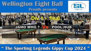 Sporting Legends Gippy Cup  Div 1  FINAL  Jamo Who v Pool Hub [upl. by Inram]