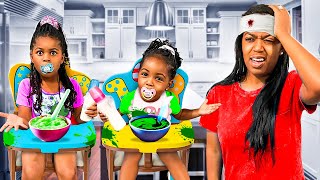 The BIG Baby 🍼  Siblings turn into BIG babies for 24 hours EP 1  LAIYAFACE [upl. by Ynnus]